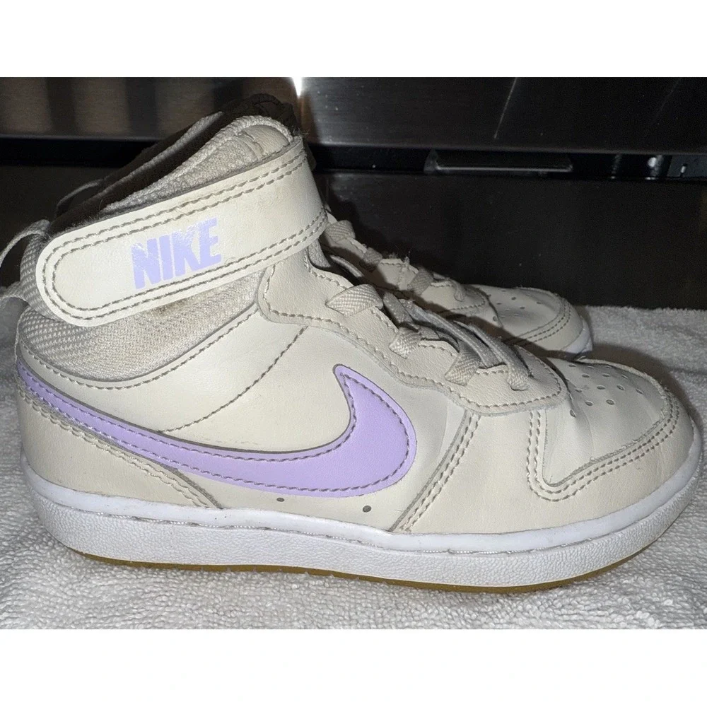 Nike Court Borough Kids Size 12C Mid 2 Lilac Sneakers‎